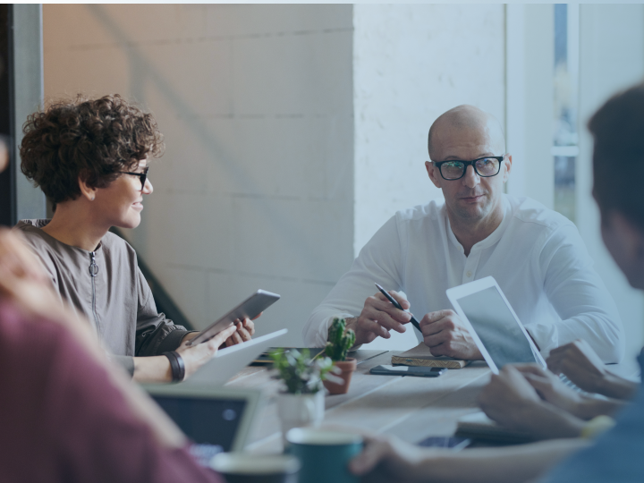 People having conversation